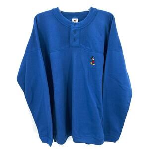 Vintage Disney Mickey Mousse Henley button front top men’s